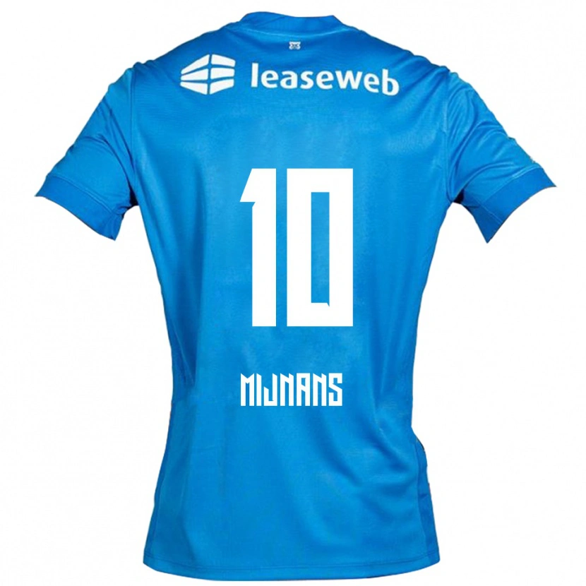 Danxen Donna Maglia Sven Mijnans #10 Blu Bianco Kit Gara Away 2025/26 Maglietta
