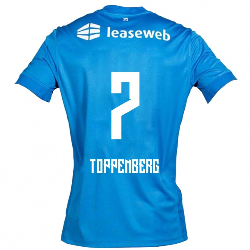 Danxen Donna Maglia Kevin Toppenberg #7 Blu Bianco Kit Gara Away 2025/26 Maglietta