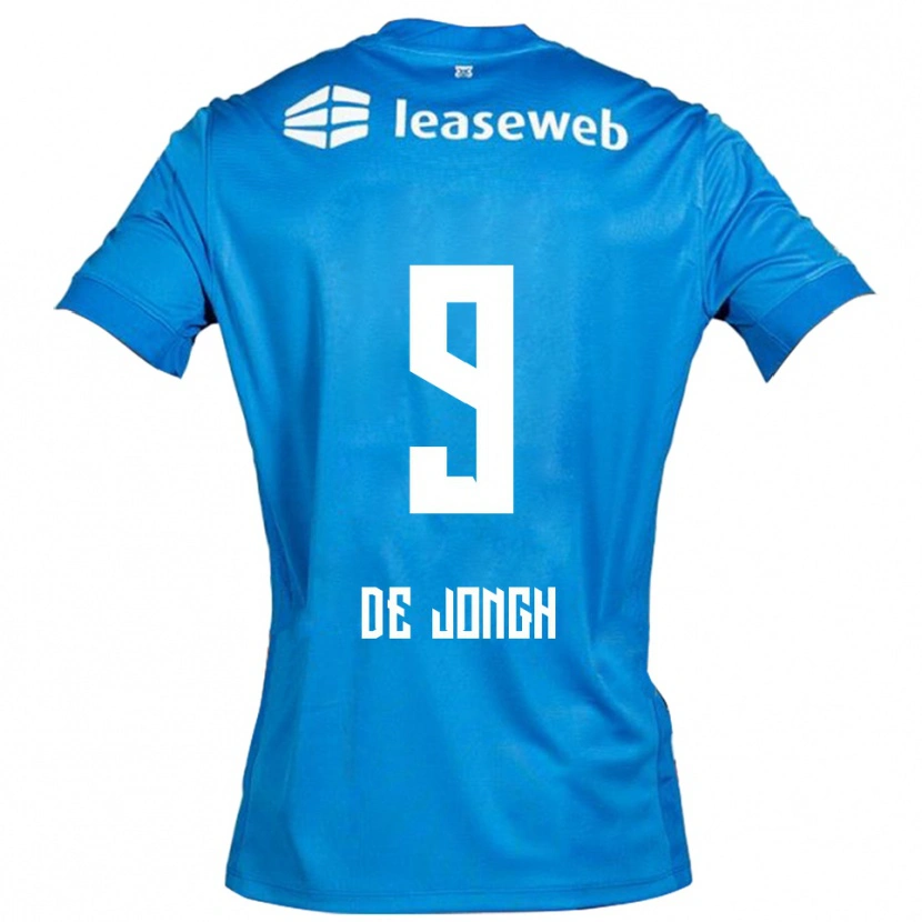 Danxen Donna Maglia Iain De Jongh #9 Blu Bianco Kit Gara Away 2025/26 Maglietta