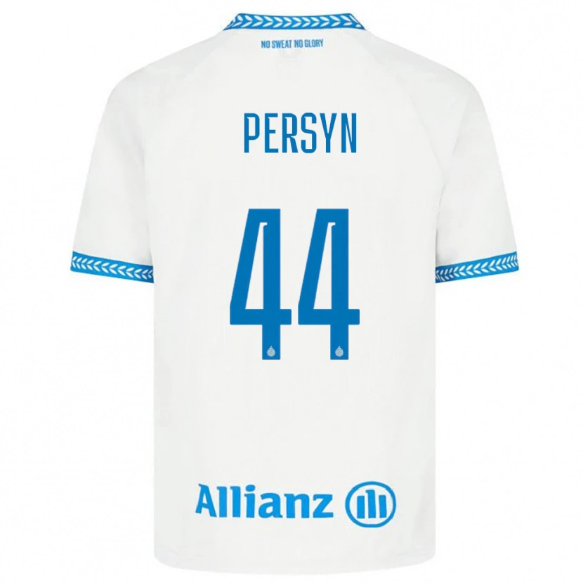 Danxen Donna Maglia Noor Persyn #44 Blu Bianco Kit Gara Away 2025/26 Maglietta