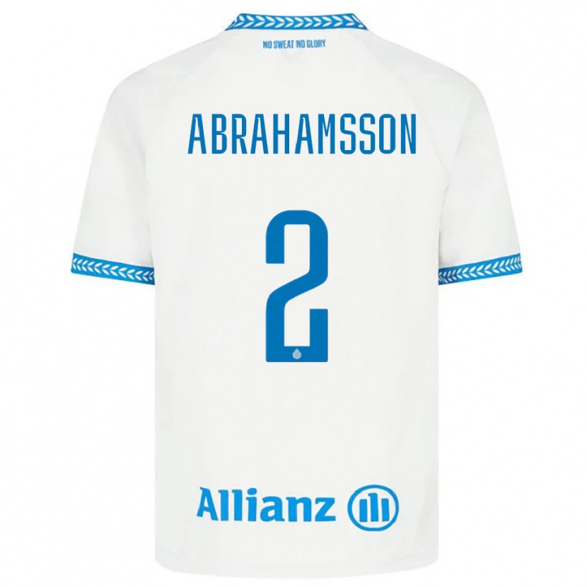 Danxen Donna Maglia Sejde Abrahamsson #2 Blu Bianco Kit Gara Away 2025/26 Maglietta
