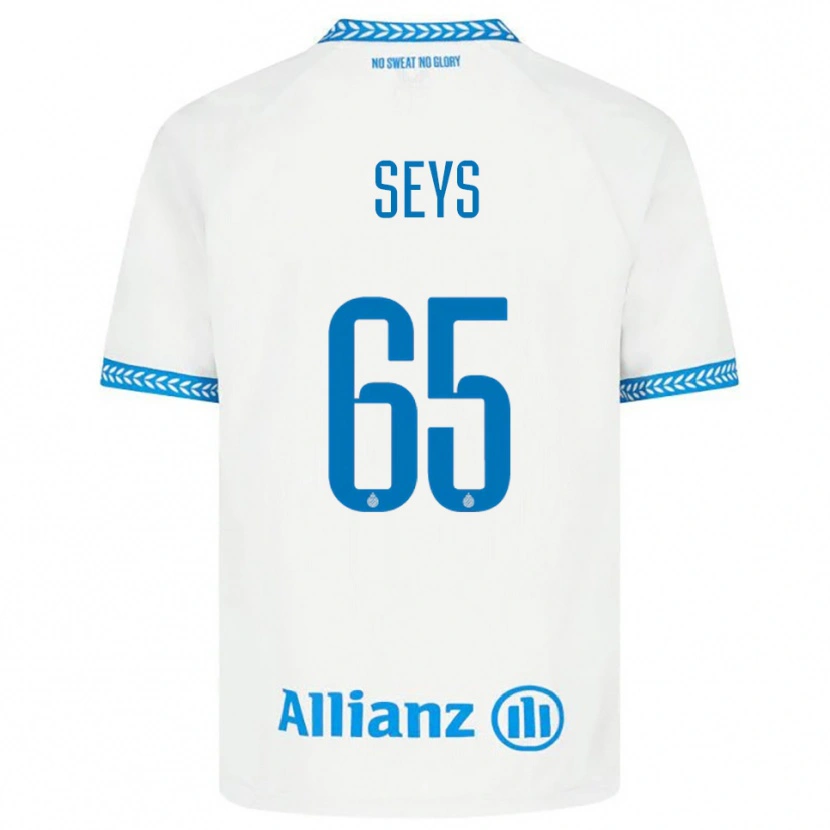Danxen Donna Maglia Joaquin Seys #65 Blu Bianco Kit Gara Away 2025/26 Maglietta