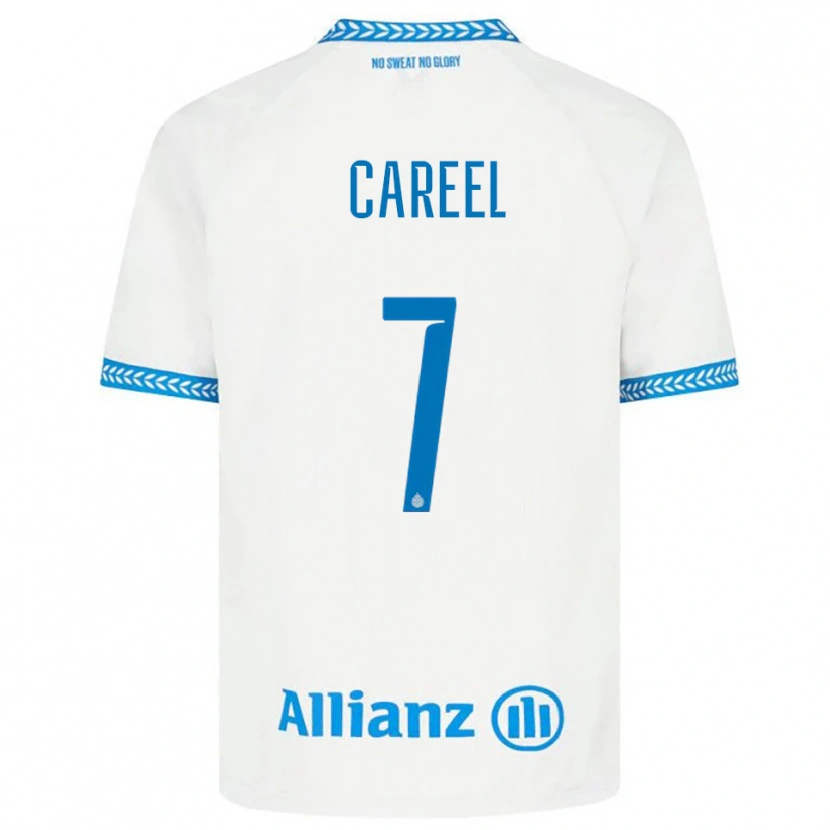 Danxen Donna Maglia Oona Careel #7 Blu Bianco Kit Gara Away 2025/26 Maglietta
