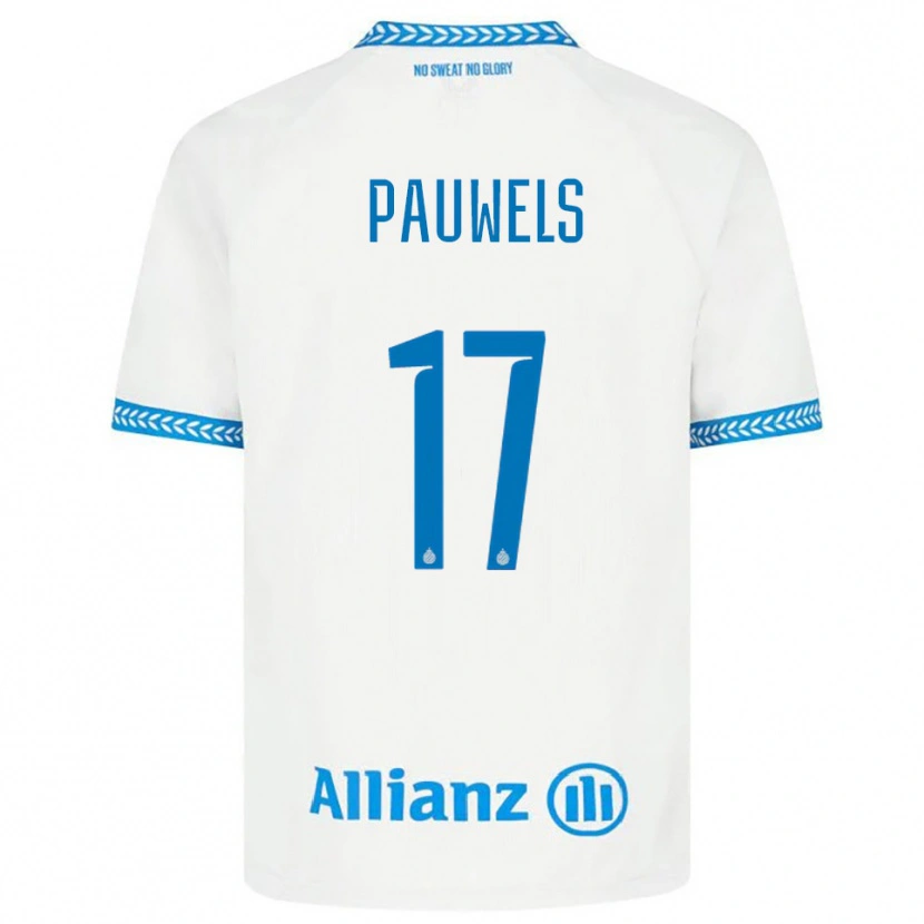 Danxen Donna Maglia Fleur Pauwels #17 Blu Bianco Kit Gara Away 2025/26 Maglietta