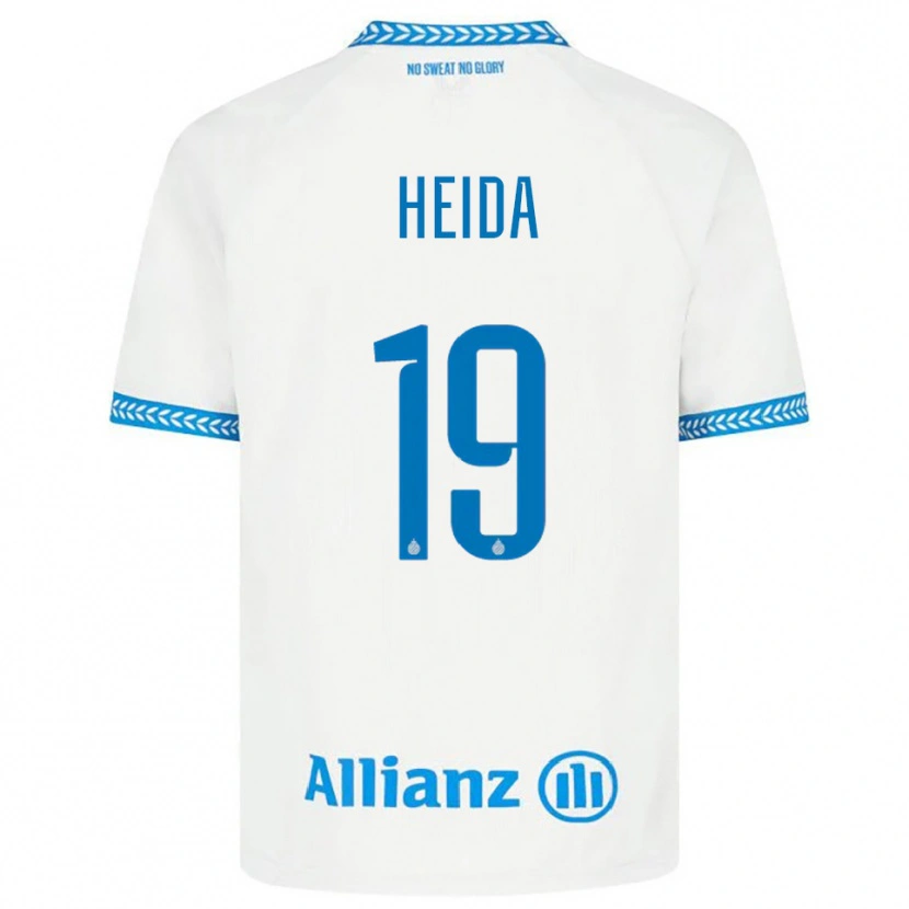 Danxen Donna Maglia Jade Heida #19 Blu Bianco Kit Gara Away 2025/26 Maglietta