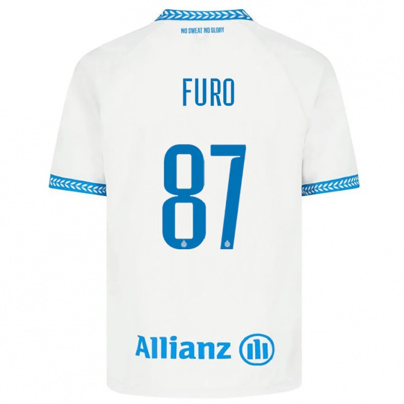 Danxen Donna Maglia Kaye Furo #87 Blu Bianco Kit Gara Away 2025/26 Maglietta