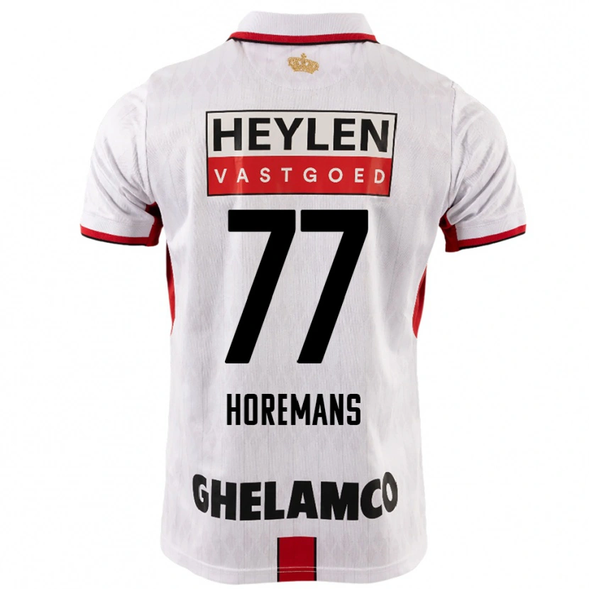 Danxen Donna Maglia Milo Horemans #77 Bianco Rosso Kit Gara Away 2025/26 Maglietta