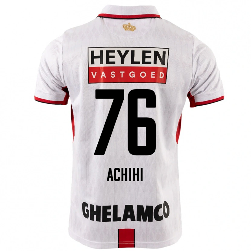Danxen Donna Maglia Orseer Achihi #76 Bianco Rosso Kit Gara Away 2025/26 Maglietta