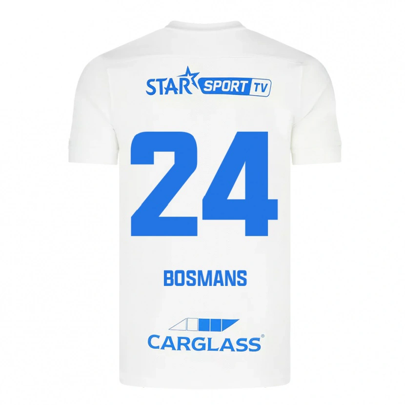 Danxen Donna Maglia Pia Bosmans #24 Bianco Blu Kit Gara Away 2025/26 Maglietta