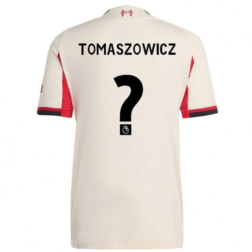 Danxen Donna Maglia Aiden Tomaszowicz #0 Bianco Nero Kit Gara Away 2025/26 Maglietta