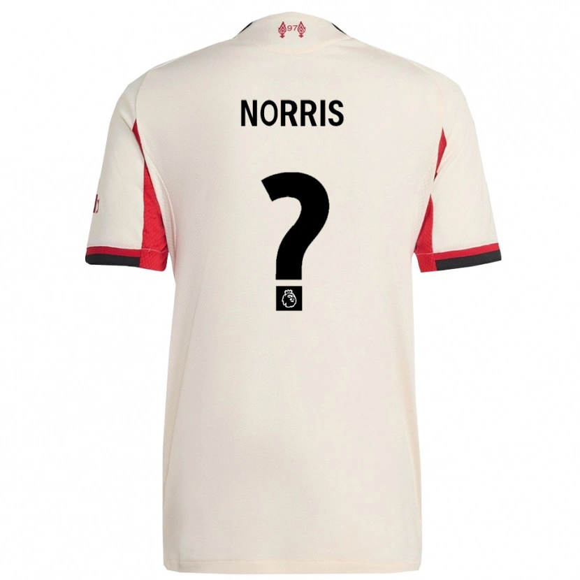 Danxen Donna Maglia James Norris #0 Bianco Nero Kit Gara Away 2025/26 Maglietta