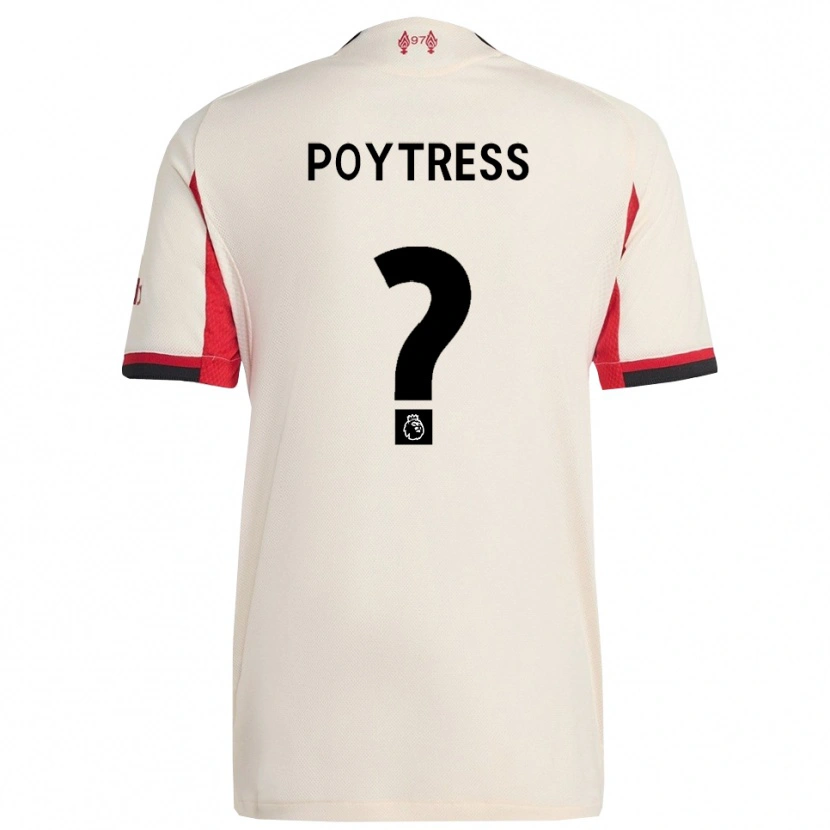 Danxen Donna Maglia Jacob Poytress #0 Bianco Nero Kit Gara Away 2025/26 Maglietta