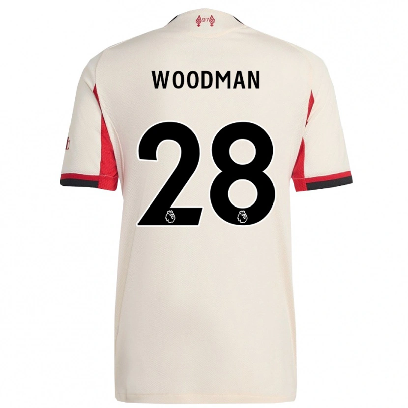 Danxen Donna Maglia Freddie Woodman #28 Bianco Nero Kit Gara Away 2025/26 Maglietta