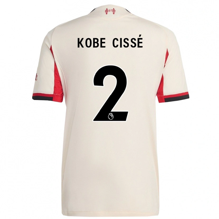 Danxen Donna Maglia Prince Kobe Cissé #2 Bianco Nero Kit Gara Away 2025/26 Maglietta