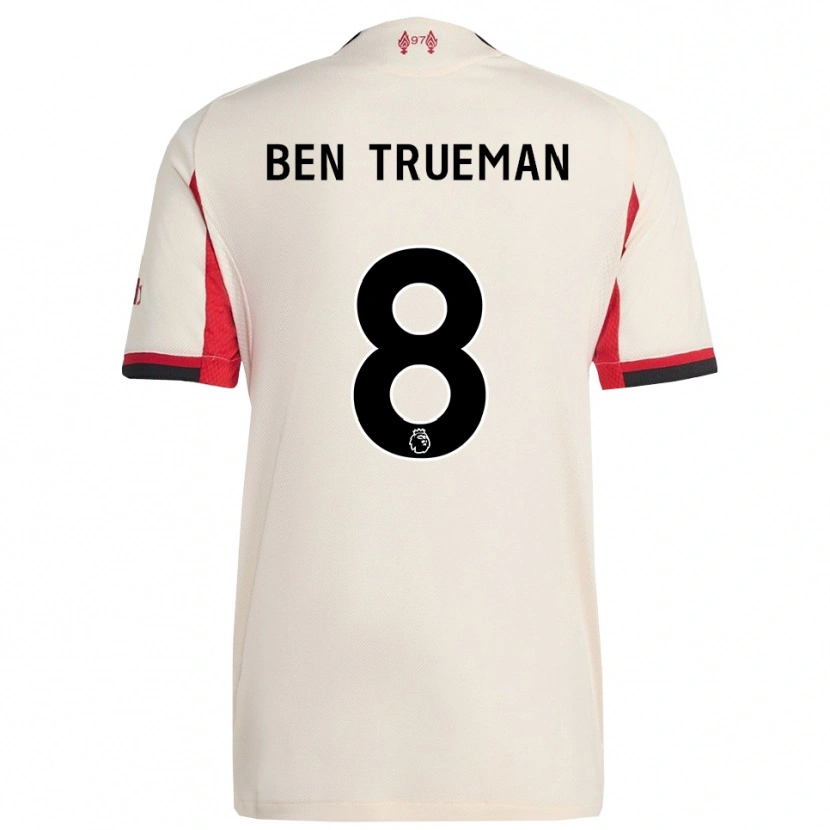 Danxen Donna Maglia Ben Trueman #8 Bianco Nero Kit Gara Away 2025/26 Maglietta