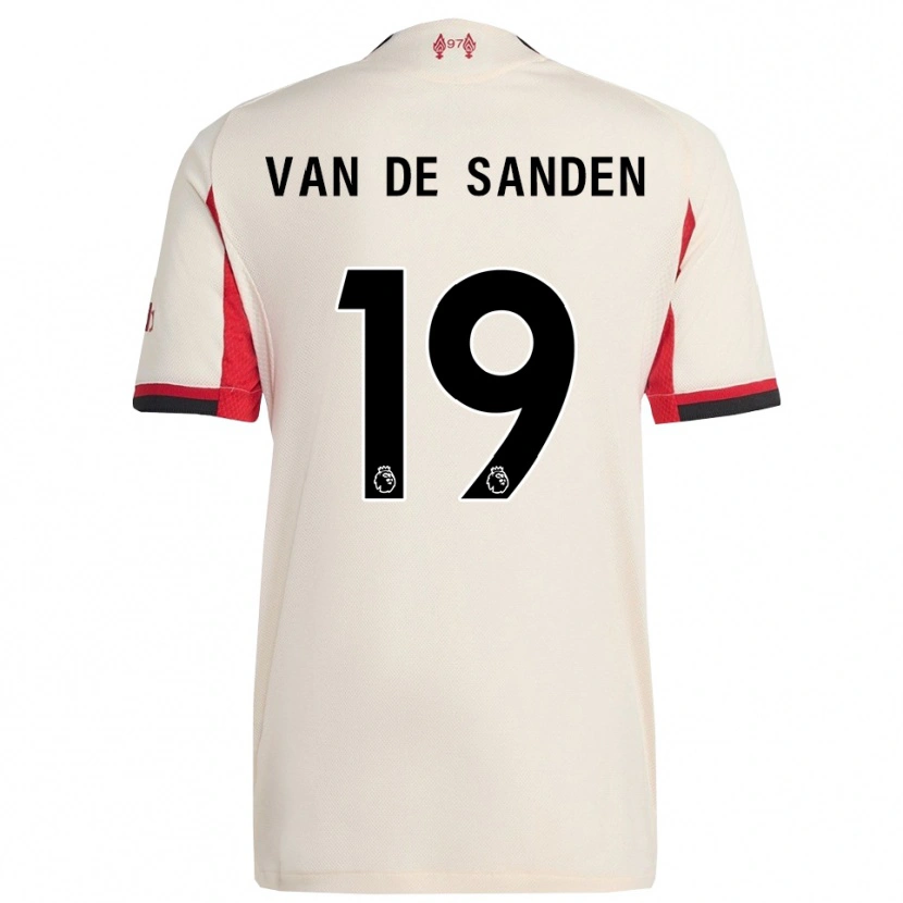 Danxen Donna Maglia Shanice Van De Sanden #19 Bianco Nero Kit Gara Away 2025/26 Maglietta
