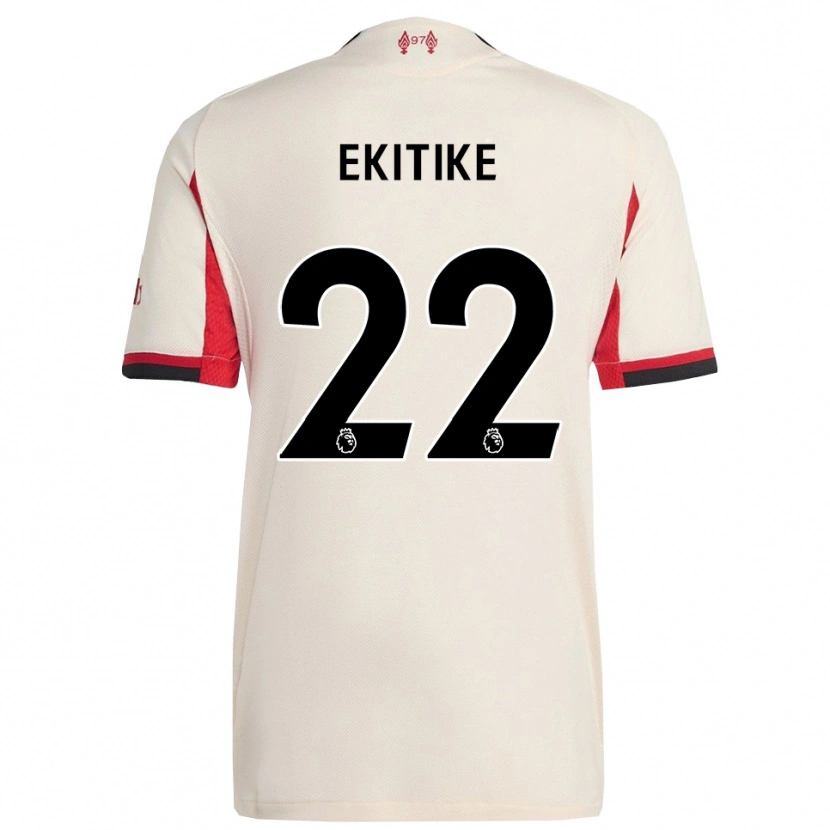 Danxen Donna Maglia Hugo Ekitiké #22 Bianco Nero Kit Gara Away 2025/26 Maglietta