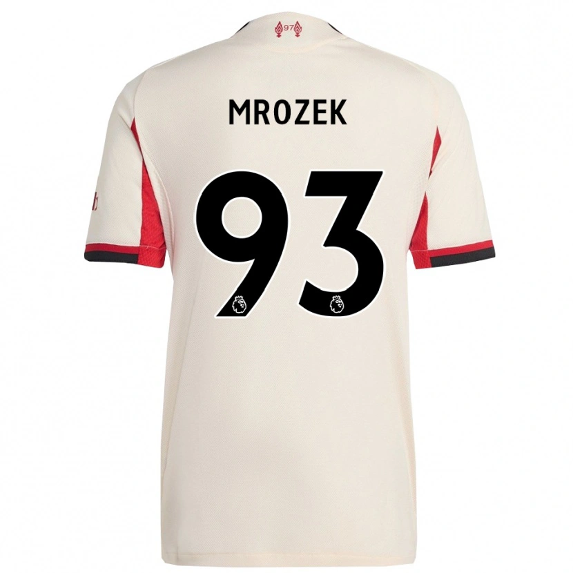 Danxen Donna Maglia Fabian Mrozek #93 Bianco Nero Kit Gara Away 2025/26 Maglietta