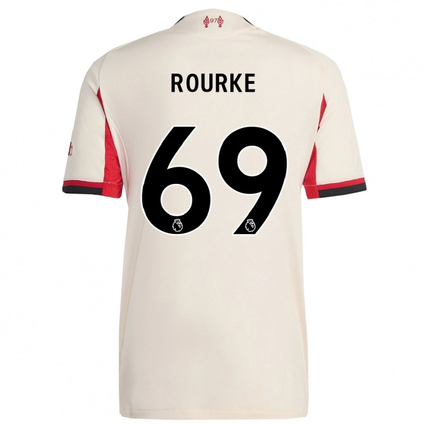 Danxen Donna Maglia Fidel O'rourke #69 Bianco Nero Kit Gara Away 2025/26 Maglietta
