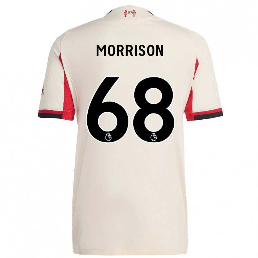 Danxen Donna Maglia Kieran Morrison #68 Bianco Nero Kit Gara Away 2025/26 Maglietta