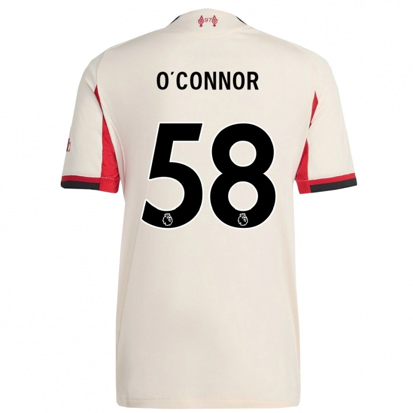 Danxen Donna Maglia Oliver O'connor #58 Bianco Nero Kit Gara Away 2025/26 Maglietta