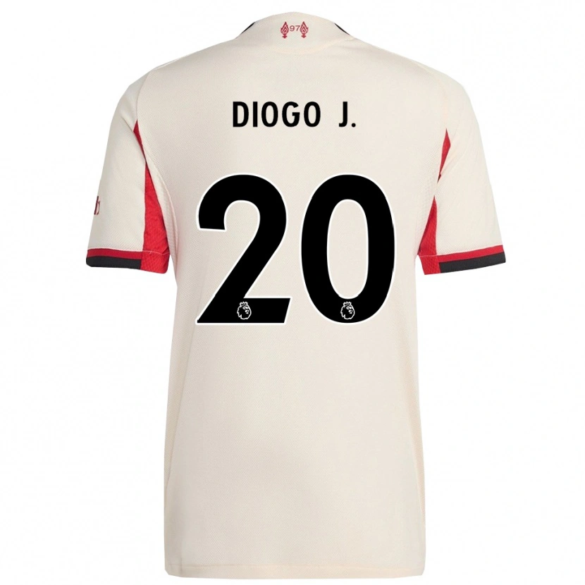 Danxen Donna Maglia Diogo Jota #20 Bianco Nero Kit Gara Away 2025/26 Maglietta
