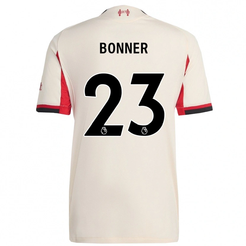 Danxen Donna Maglia Gemma Bonner #23 Bianco Nero Kit Gara Away 2025/26 Maglietta