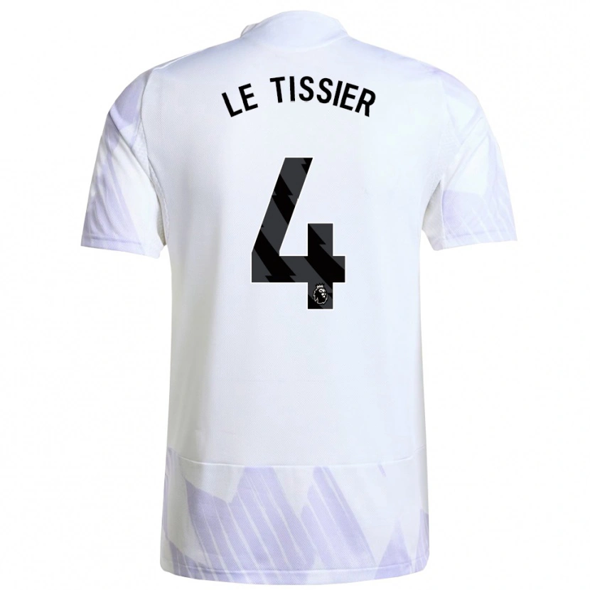 Danxen Donna Maglia Maya Le Tissier #4 Bianco Viola Viola Kit Gara Away 2025/26 Maglietta