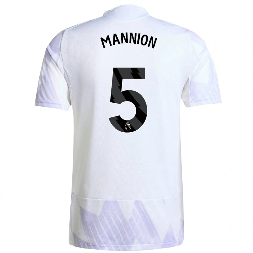 Danxen Donna Maglia Aoife Mannion #5 Bianco Viola Viola Kit Gara Away 2025/26 Maglietta