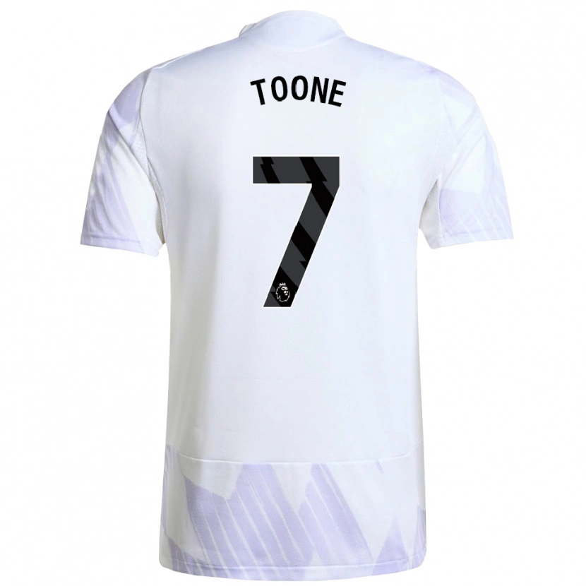 Danxen Donna Maglia Ella Toone #7 Bianco Viola Viola Kit Gara Away 2025/26 Maglietta