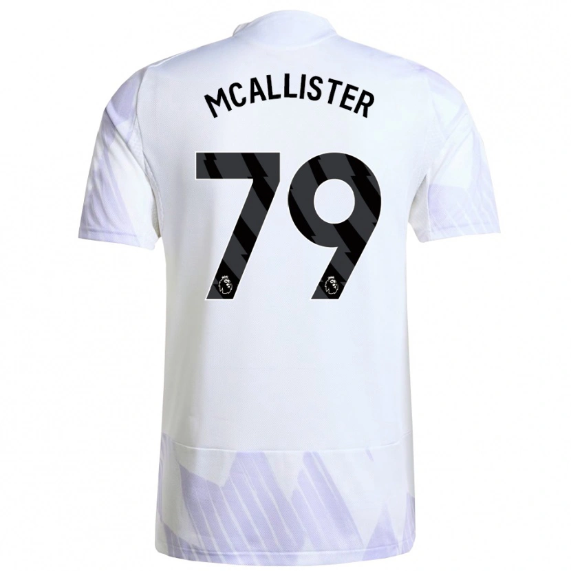 Danxen Donna Maglia Finley Mcallister #79 Bianco Viola Viola Kit Gara Away 2025/26 Maglietta