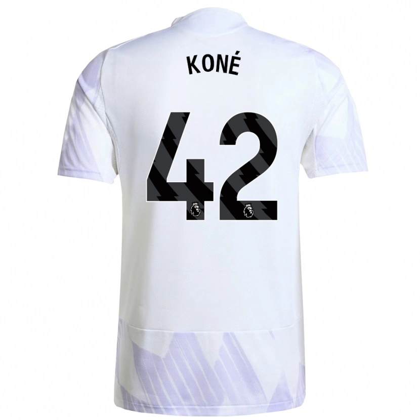 Danxen Donna Maglia Sékou Koné #42 Bianco Viola Viola Kit Gara Away 2025/26 Maglietta