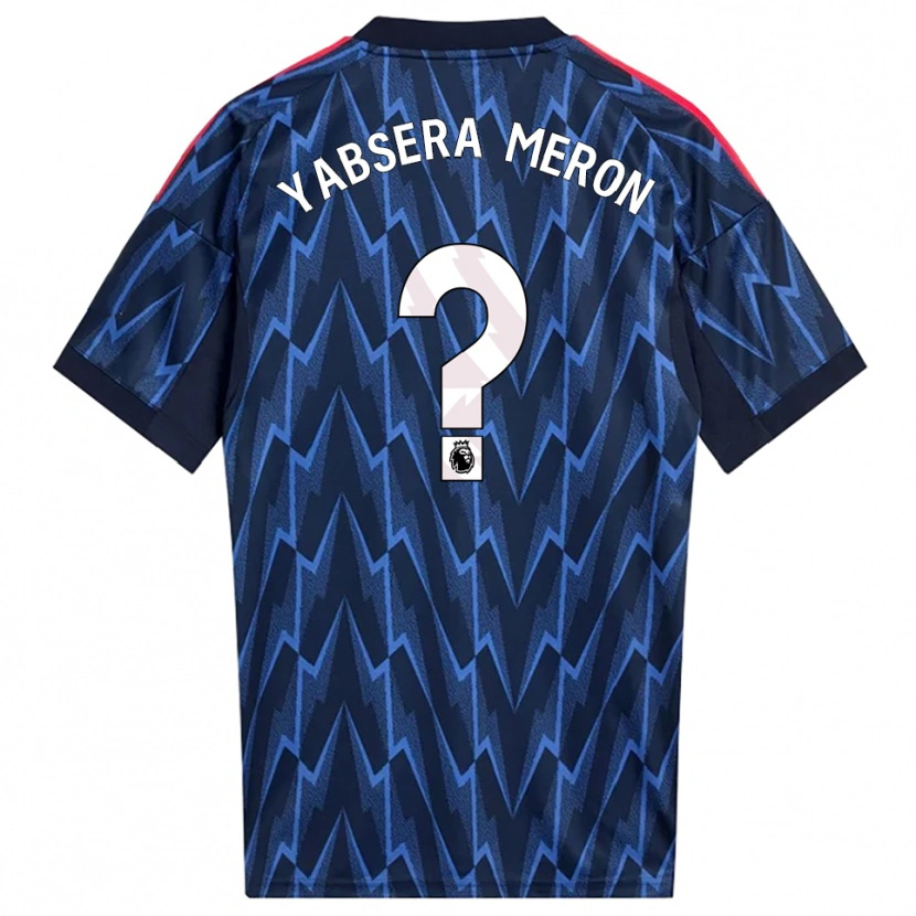 Danxen Donna Maglia Yabsera Meron #0 Navy Rosso Kit Gara Away 2025/26 Maglietta