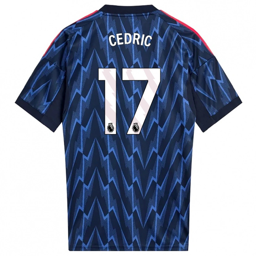 Danxen Donna Maglia Cedric Soares #17 Navy Rosso Kit Gara Away 2025/26 Maglietta