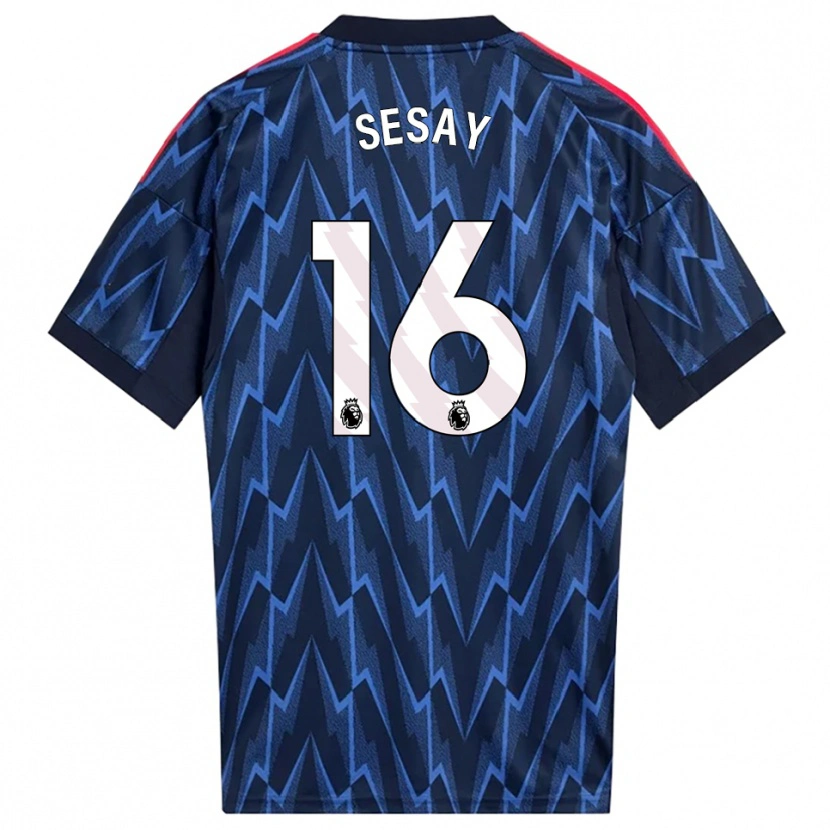 Danxen Donna Maglia Joshua Sesay #16 Navy Rosso Kit Gara Away 2025/26 Maglietta