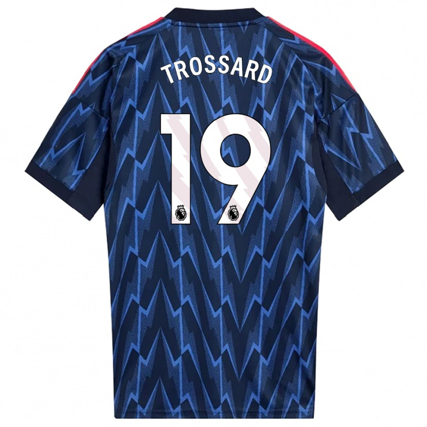 Danxen Donna Maglia Leandro Trossard #19 Navy Rosso Kit Gara Away 2025/26 Maglietta