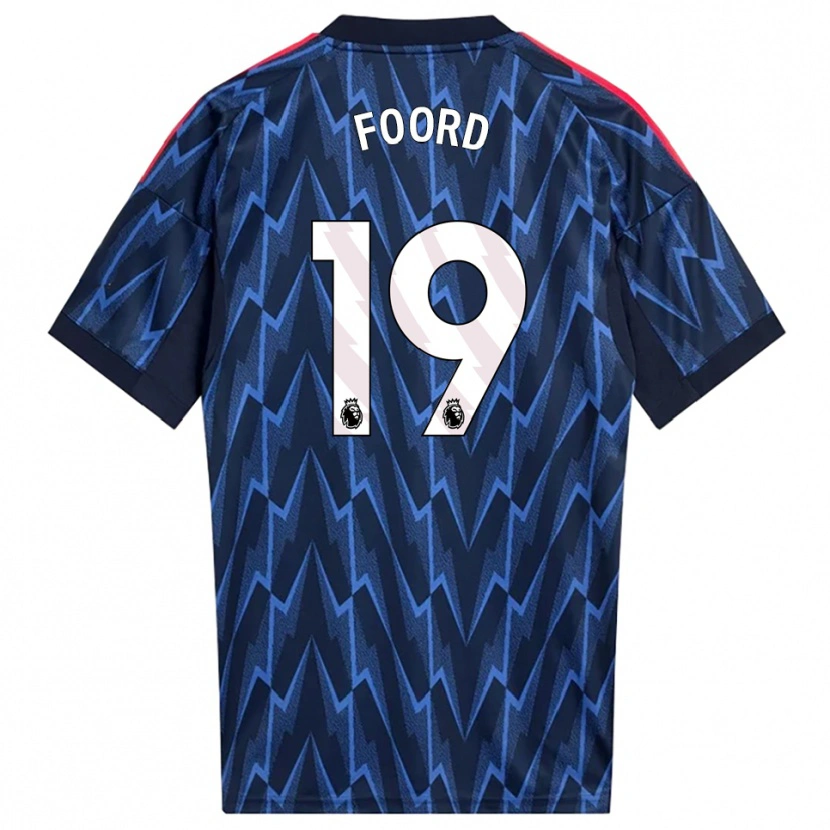 Danxen Donna Maglia Caitlin Foord #19 Navy Rosso Kit Gara Away 2025/26 Maglietta