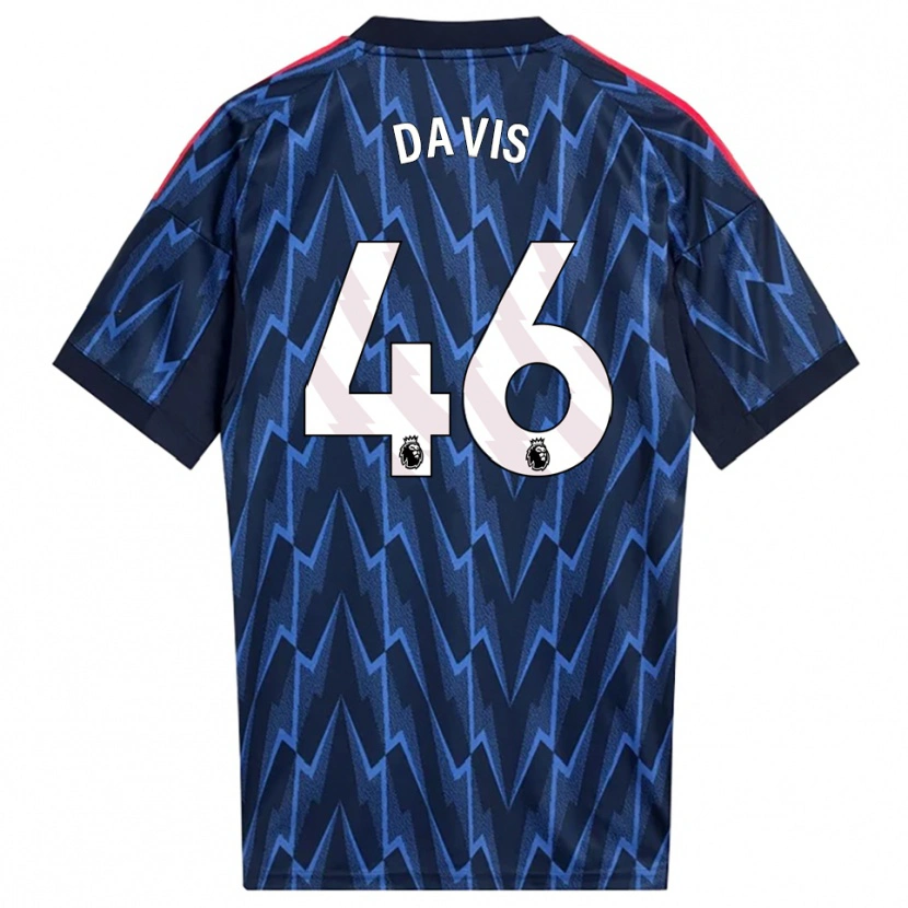 Danxen Donna Maglia Timi Davis #46 Navy Rosso Kit Gara Away 2025/26 Maglietta