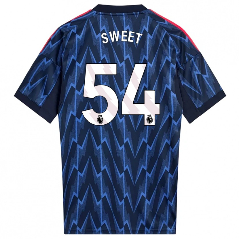 Danxen Donna Maglia William Sweet #54 Navy Rosso Kit Gara Away 2025/26 Maglietta