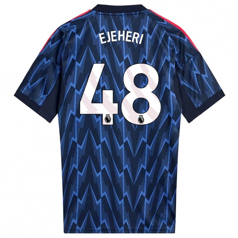 Danxen Donna Maglia Ovie Ejeheri #48 Navy Rosso Kit Gara Away 2025/26 Maglietta