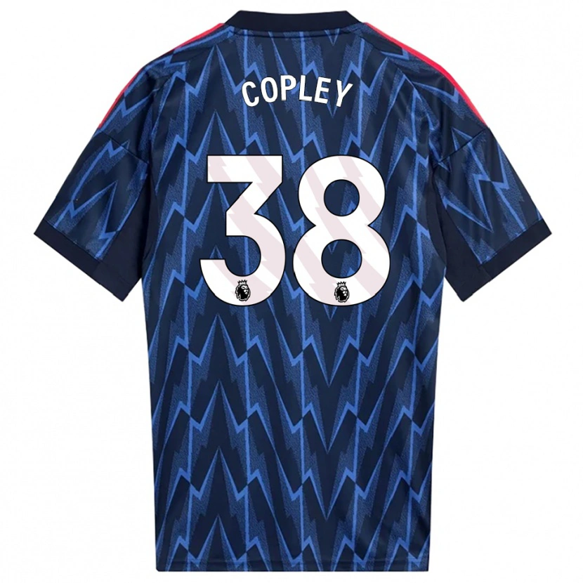 Danxen Donna Maglia Louie Copley #38 Navy Rosso Kit Gara Away 2025/26 Maglietta