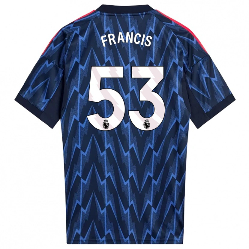Danxen Donna Maglia Jack Henry Francis #53 Navy Rosso Kit Gara Away 2025/26 Maglietta