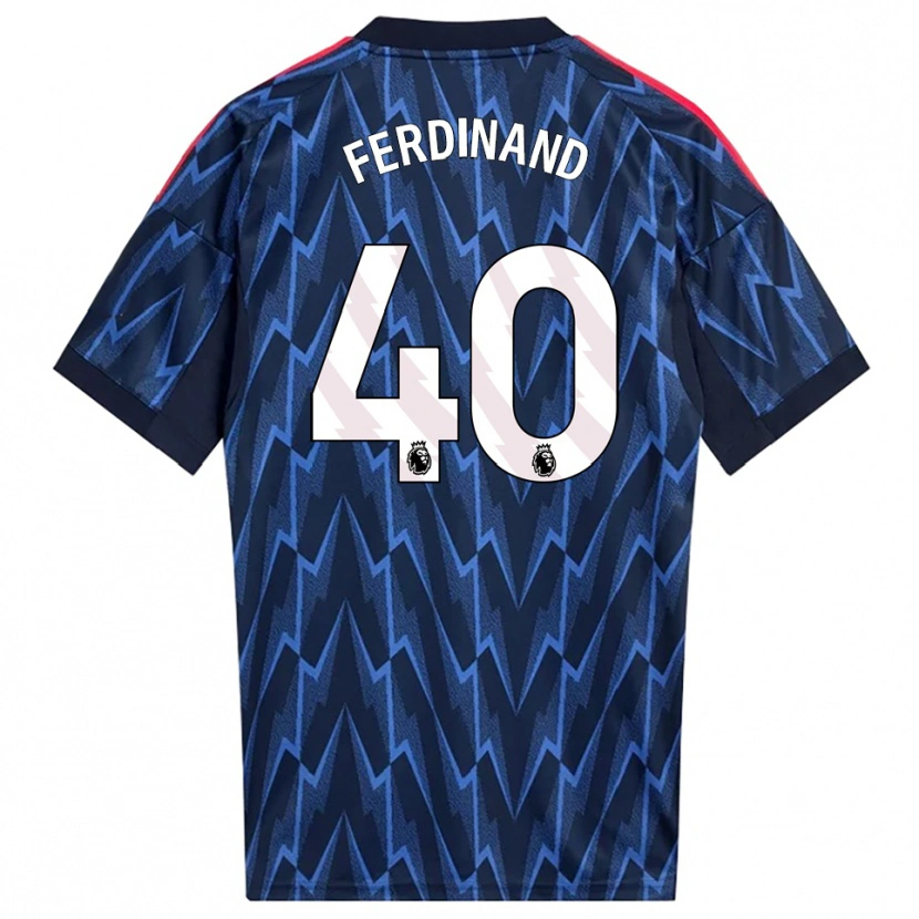 Danxen Donna Maglia Sebastian Ferdinand #40 Navy Rosso Kit Gara Away 2025/26 Maglietta