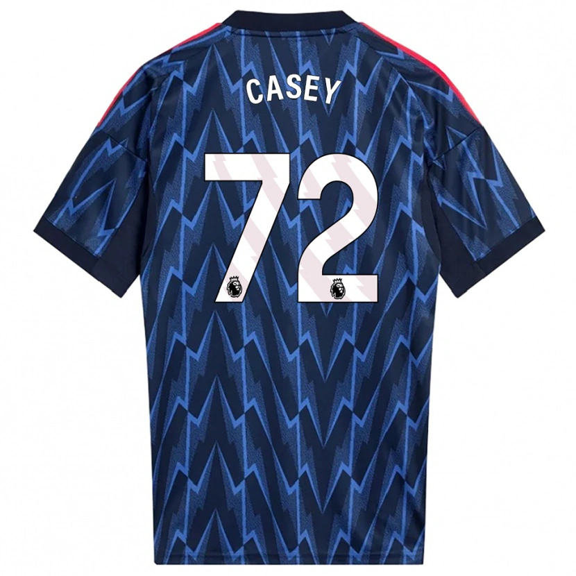 Danxen Donna Maglia Dan Casey #72 Navy Rosso Kit Gara Away 2025/26 Maglietta