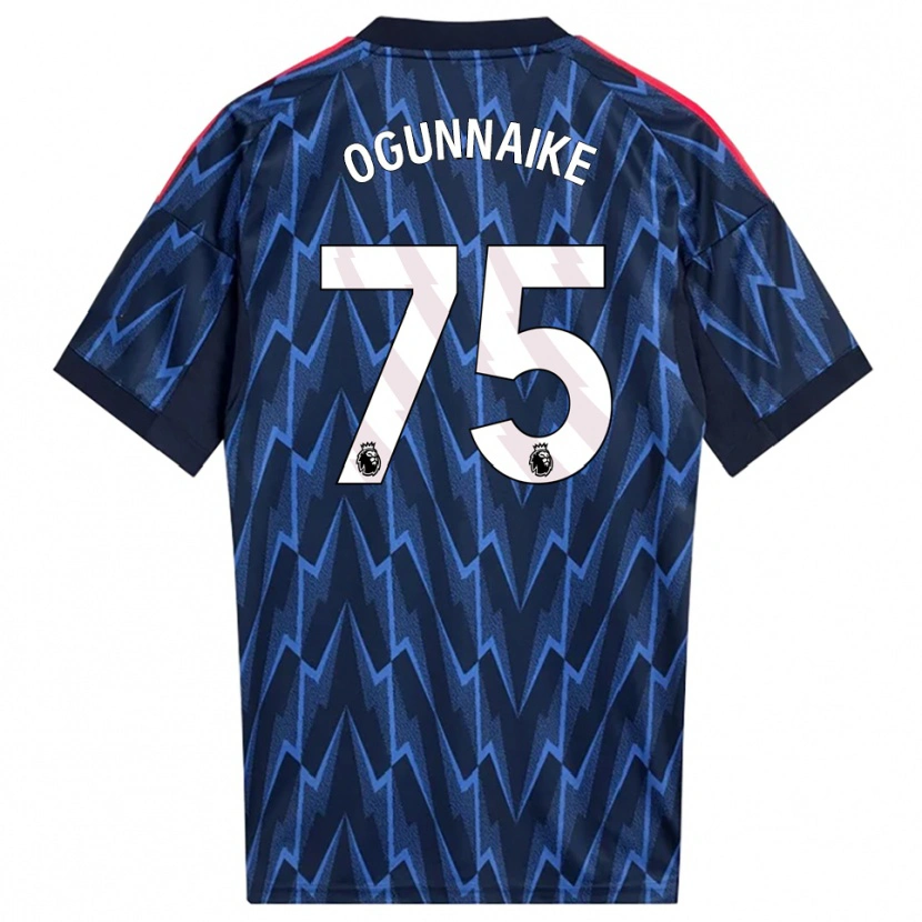 Danxen Donna Maglia Josh Ogunnaike #75 Navy Rosso Kit Gara Away 2025/26 Maglietta