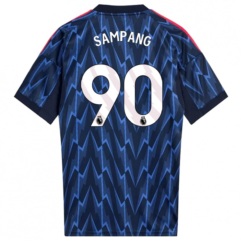 Danxen Donna Maglia Saurap Sampang #90 Navy Rosso Kit Gara Away 2025/26 Maglietta