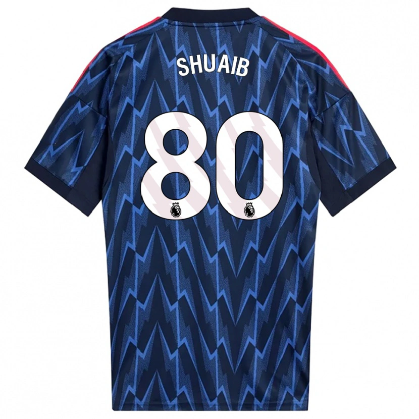 Danxen Donna Maglia Zac Shuaib #80 Navy Rosso Kit Gara Away 2025/26 Maglietta