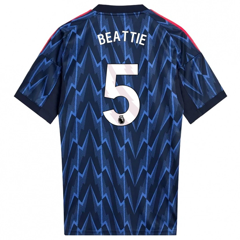 Danxen Donna Maglia Jen Beattie #5 Navy Rosso Kit Gara Away 2025/26 Maglietta