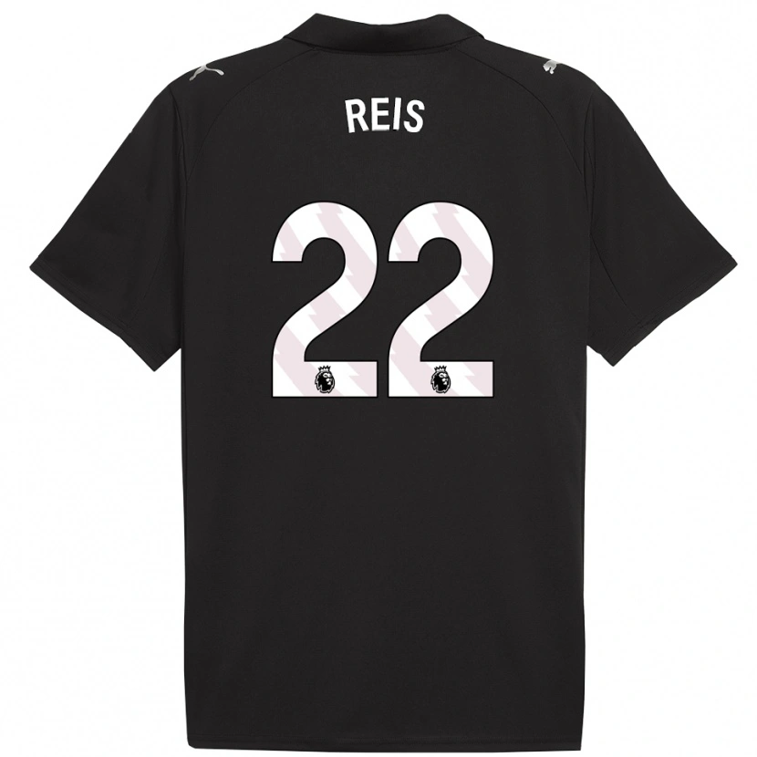 Danxen Donna Maglia Vitor Reis #22 Nero Bianco Kit Gara Away 2025/26 Maglietta