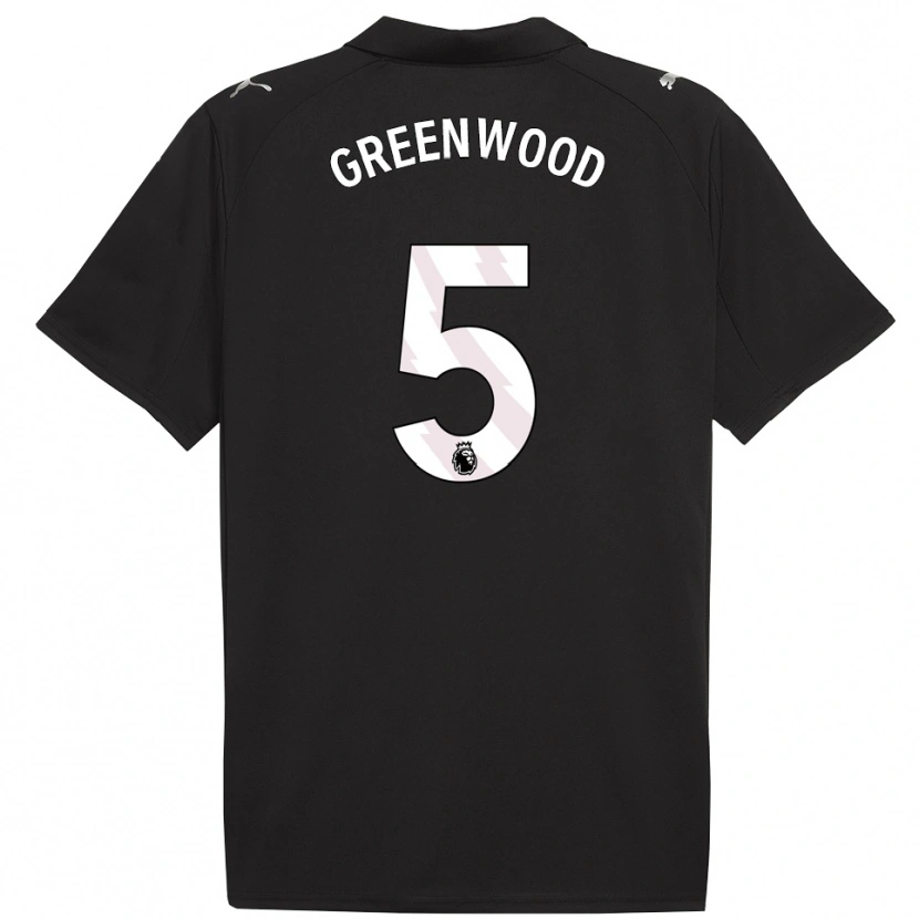 Danxen Donna Maglia Alex Greenwood #5 Nero Bianco Kit Gara Away 2025/26 Maglietta
